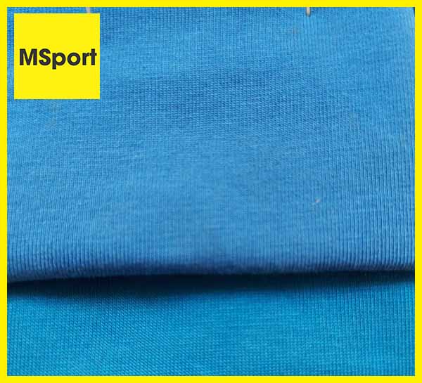 vải thun cotton 65/35 màu xanh biển