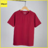 áo thun nam trơn cổ tròn ngắn tay màu đỏ cao cấp