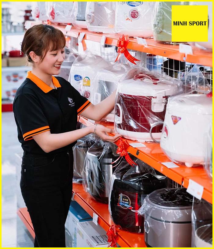 áo đồng phục nhân viên bán hàng cửa hàng điện máy