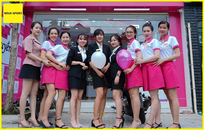 áo đồng phục nhân viên bán hàng cửa hàng mỹ phẩm