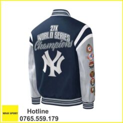 áo khoác đồng phục bomber màu đen phối tay màu xám dp61