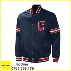 áo khoác đồng phục bomber màu đen sọc tay dp63