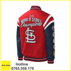 áo khoác đông phục màu đỏ phối tay màu đen dp62