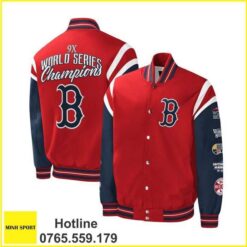 áo khoác đông phục màu đỏ phối tay màu đen dp62