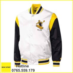 áo khoác đồng phục bomber màu trắng dp67