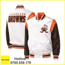 áo khoác đồng phục bomber màu trắng dp68