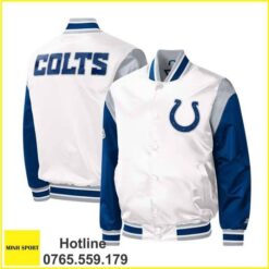 áo khoác đồng phục bomber màu trắng dp68