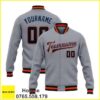 áo khoác đồng phục bomber màu xám dp88