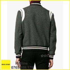 áo khoác đồng phục bomber màu xám dp97