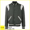 áo khoác đồng phục bomber màu xám dp97