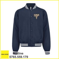 áo khoac đồng phục bomber màu xanh đen dp55