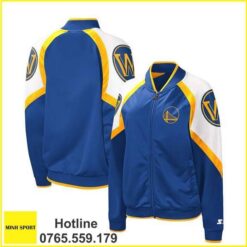 áo khoác đồng phục bomber màu xanh dp75