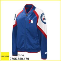 áo khoác đồng phục bomber màu xanh dp75