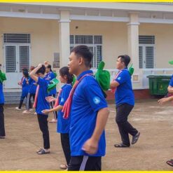 áo thun đồng phục hôi sinh viên việt nam màu xanh bích at174