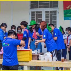 áo thun đồng phục hôi sinh viên việt nam màu xanh bích at174