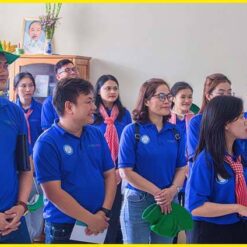 áo thun đồng phục hôi sinh viên việt nam màu xanh bích at174