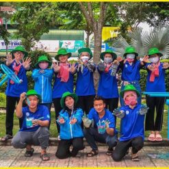 áo thun đồng phục hôi sinh viên việt nam màu xanh bích at174