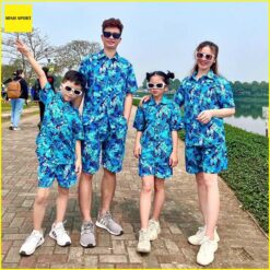 bộ quần áo đồng phục đi biển cho gia đình