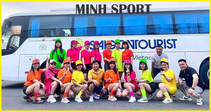 đồng phục đi biển áo thun trơn team building cho nhóm bi28