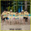 đồng phục đi biển áo thun trơn team building cho nhóm bi36