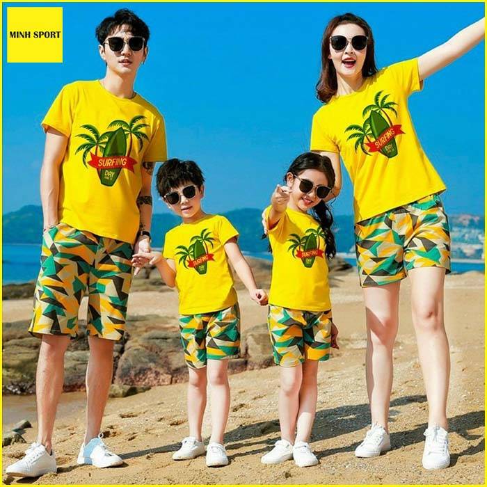 áo đồng phục đi biển cho gia đình đẹp
