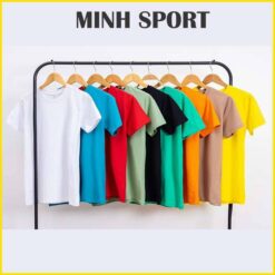 áo thun trơn cổ tròn vải cotton 100 màu trắng
