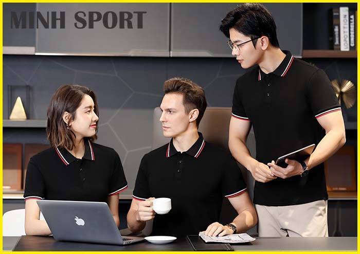 áo thun trơn đồng phục có cổ polo