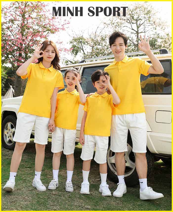 áo thun trơn đồng phục có cổ polo