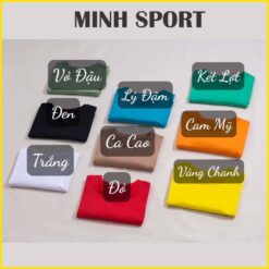 bảng màu áo thun trơn cổ tròn vải cotton 100