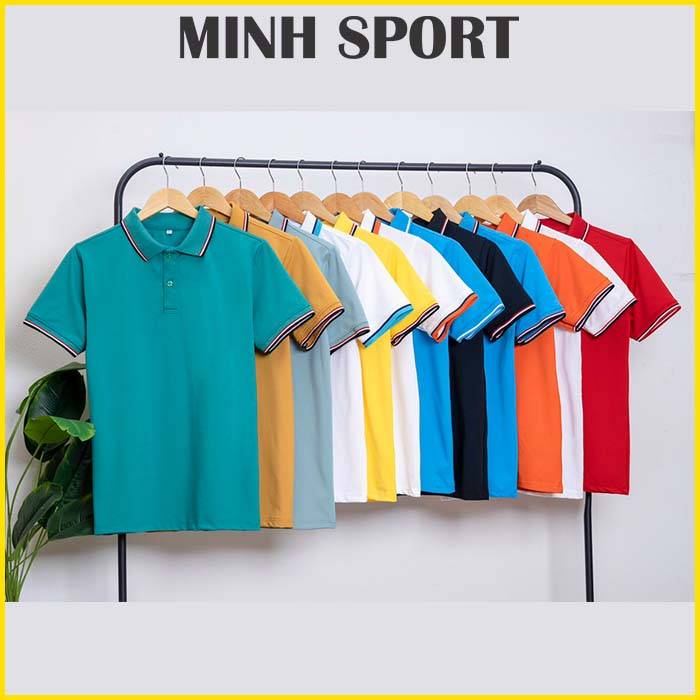 bảng màu áo trơn cổ trụ bo viền