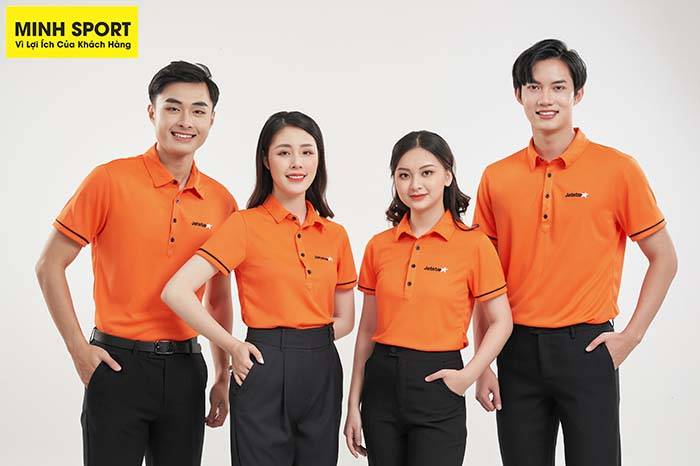 loại áo thun đồng phục chân cổ sơ mi
