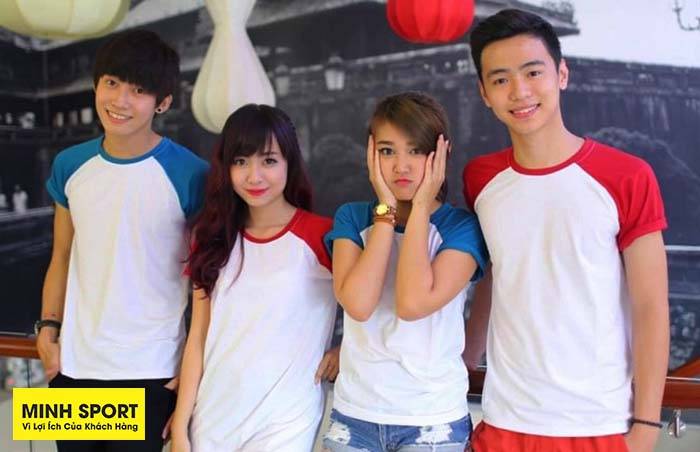 loại áo thun đồng phục raglan cổ tròn
