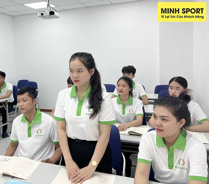 áo thu đồng phục trung tâm nhật ngữ baraen