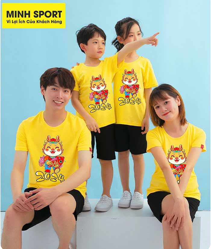 in áo đồng phục tết gia đình