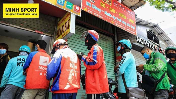 may áo khoác gió đồng phục shipper grab food
