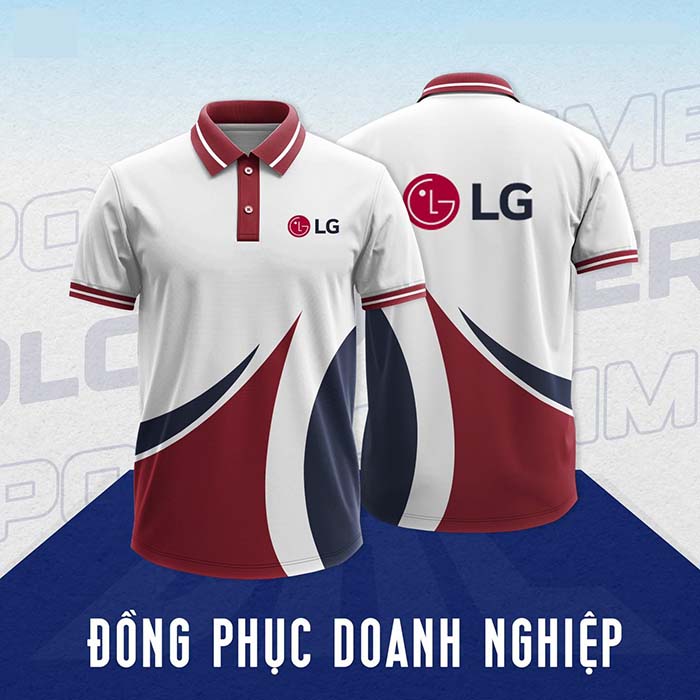 áo thun đồng phục có cổ in 3d