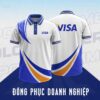 áo thun đồng phục có cổ in 3d