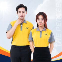 áo thun đồng phục có cổ nhân viên bưu điện việt nam