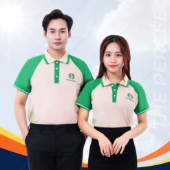 áo thun đồng phục có cổ nhân viên công ty