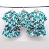 bộ quần áo đồng phục đi biển cho gia đình nhóm công ty màu xanh