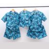 bộ quần áo đồng phục đi biển cho gia đình nhóm công ty màu xanh