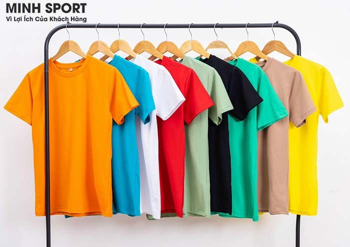 áo thun trơn nhóm nhiều màu cổ tròn