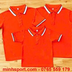 áo thun polo cá sấu mè màu cam