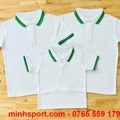 áo thun polo cá sấu mè màu trắng