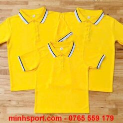 áo thun polo cá sấu mè màu vàng