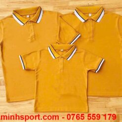 áo thun polo cá sấu mè màu vàng bò