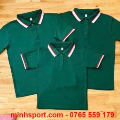 áo thun polo cá sấu mè màu xanh ve chai