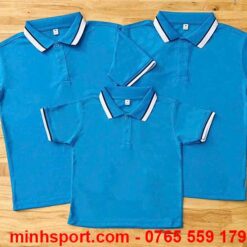 áo thun polo cá sấu mè màu xanh yamaha