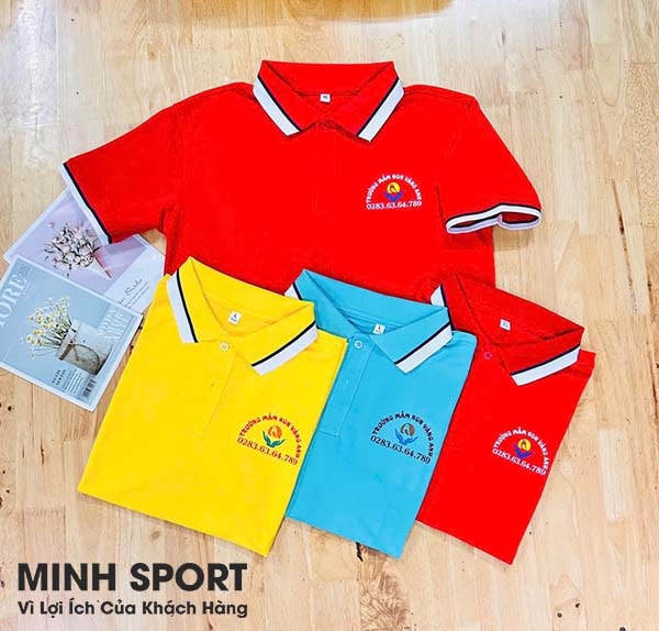 xưởng may áo thun vải cá sấu poly thái