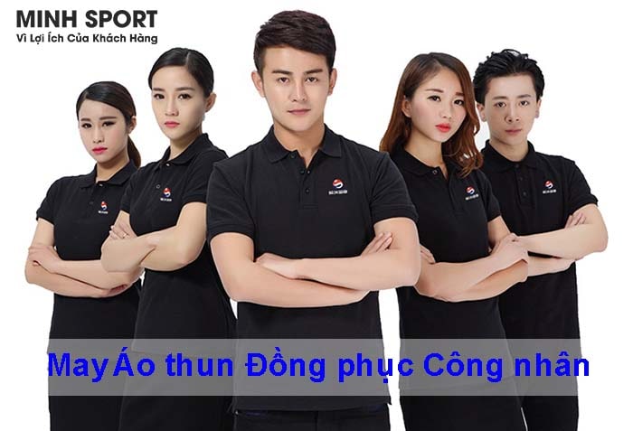 may áo thun đồng phục công nhân